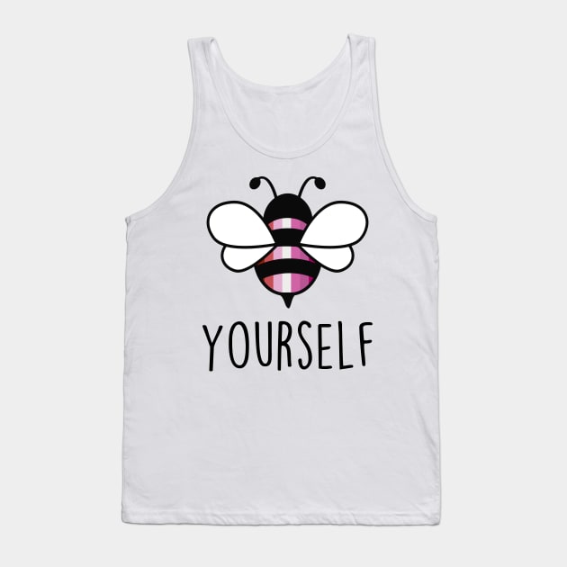 Cute Bee YourSelf Lesbian Bee Gay Pride LGBT Rainbow Gift Tank Top by Lones Eiless